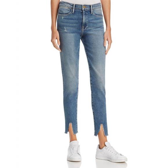 NEW FRAME le high skinny split jean in beckett